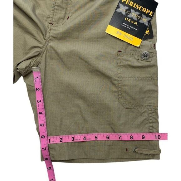 Periscope Gear Utility Shorts Women's 3 SMALL Khaki Green‎ Drawstring Cotton NEW - Picture 4 of 9